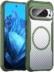 [Jarttarn] Magnetic Case Compatible with Google Pixel 9 Pro XL (2024), [Support Wireless Charging], TPU+PC Multi-Layer Protection Drop-Proof Cover (Green)