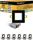 6 Pack 6 Inch Square Ultra-Thin LED Recessed Lighting, Selectable 2700K/3000K/35