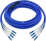 4 Cores Armored Fiber Jumper 5.0MM,Single Mode 4 Fiber Optic Patch Cord Cable Ftth,Mouse-Proof, Waterproof 3M,5M,10M(FC FC 5meters)