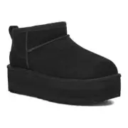 UGG CLASSIC ULTRA MINI PLATFORM Women's Ankle Boots 1135092 BLACK SIZE 10