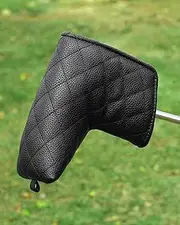 Big Teeth Golf Pure Black Diamond Shape Lychee Pattern Magnetic Blade Putter Cover for Scotty Cameron Taylormade Odyssey