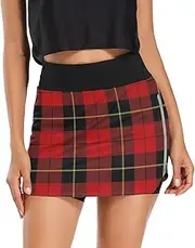 [RPLIFE] Zebras Tigers Giraffe Colorful Forest Short Golf Skirt, Ladies Golf Skorts with Pockets，Ladies Small Golf Skirt