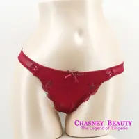 在飛比找蝦皮商城優惠-Chasney Beauty羽毛蕾絲蝴蝶結丁褲S(紅)
