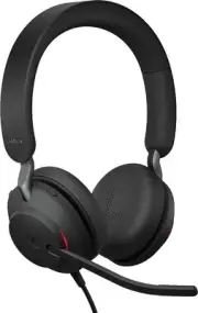 Jabra GN Evolve2 40 MS Wired Headphones USB-C Stereo Black – Telework Headset