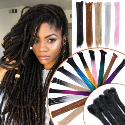 Ombre Synthetic Dreadlocks Hair Extensions Double Ended Crochets Dreads Handmade