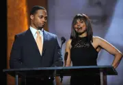 Actor Cornelius Smith Jr. actress Debbie Morgan speak onstage at t- Old Photo