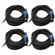 4 SEISMIC AUDIO 50' PA/DJ Raw Speaker Cable to Speakon
