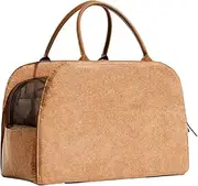 Original Pet Handle Bag for Puppy and Cat Winter Pet Carrier Bag Windproof Warm Portable Pet Travel Bag with Warm Mat(B46-brown)