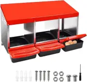 3 Hole Chicken Nesting Box Chicken Hen Laying Nest Box Nesting Box, Chicken H...