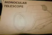 MONOCULAR TELESCOPE--NEW--WITH QUICK START GUIDE, BAG, STRAP, AND CLEANING CLOT