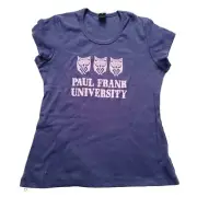 Vintage Paul Frank Tshirt, Owls, Paul Frank University, Navy/Pink, Large