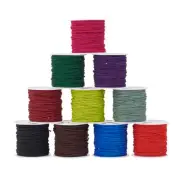 10 Rolls Elastic Cord Crafts Jewelry Making Cord Mixed Color 1mm about 21m/roll