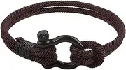[kloueyoehu] Nautical Bracelet to My Son ? Paracord Cuff Bracelet with Steel Screws | I Will Always Be with You Nautical Bracelets Graduation Birthday Gifts for Children