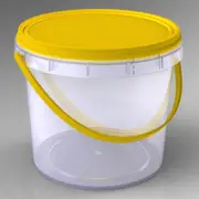 5 x 1.2L Plastic Honey Bucket Barrel Pails Tamper Proof Lid Food Grade Container
