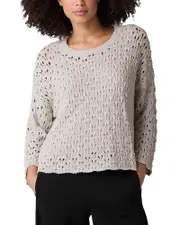 Eileen Fisher Crewneck Bracelet Sleeve Sweater