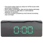 (TS-S69-G)LED Mirror Alarm Clock Digital Clock With Snooze Mode For Bedroom AU