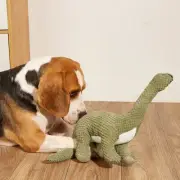 Dogs Pet Soft Plush Dinosaur Buddy Relax Toys Squeaky Durable Chew Plushie