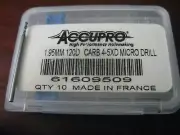 Lot of 4 Accupro Solid Carbide Micro Drill Bit 0.95mm x 30mm OAL 120° #61609509