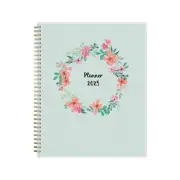 2025 Blue Sky Laurel 8.5" x 11" Weekly & Monthly Planner Plastic Cover Mint