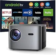 Projector【Netflix & Autofocus】 Auto Keystone WiFi 6 Bluetooth 4K Supported, 25000 Lumen Full HD 1080P Projector 4K with 50% Zoom, Built-in App for Phone/PS5/HDMI/USB