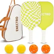 Pickleball Paddles Set of 2,USAPA Approved Fiberglass Pickle Ball Set with 2 Pickleball Rackets, 4 Pickleball Balls, 1 Pickleball Bag, Pickleball Set for Women