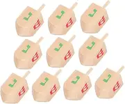 Toddmomy 10 Pcs Natural Wood Spinning Tops for Engaging Party for Home School and Safe and Friendly Gyroscopes for Developmental Fun