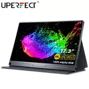 UPERFECT 4K Portable Monitor 17.3" 3840*2160 USB-C HDMI For Laptop Computer