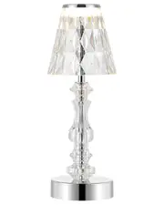 JONATHAN Y Lillian 12In Bohemian Acrylic Rechargeable Integrated LED Table Lamp