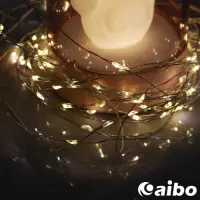 在飛比找Yahoo奇摩購物中心優惠-aibo USB/電池兩用 創意銅線LED燈串組(10米)