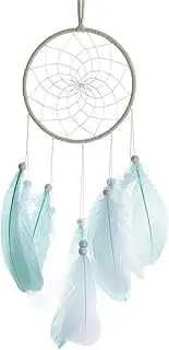 Dream Catcher Dreamcatcher Feather Wall Handmade Braided Wind Chimes for Wall Hanging Car Home Decoration (Color : Gray)