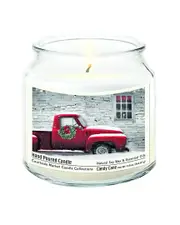 Courtside Market Red Pick-Up Truck With Wreath Hand-Poured Soy Wax Candle