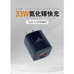 台灣製造 COWHORN GAN 33W 氮化鎵 PD+QC 3.0 快充雙孔旅充頭 – 智能W89芯片，白/黑兩色選擇