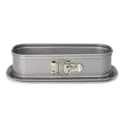 loaf springform pan with Leakproof Base, 11-3/4" (30 cm), Silver Gray Metalli...