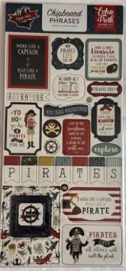 Echo Park Paper PIRATE TALES Chipboard Phrases
