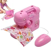 Qkbuza Kids Sewing Machine Ages 8-12, Easy Portable Sewing Machine, Stitching Accessories for Beginners Children Clothing Household Repair Crafts Home Garment Tailor