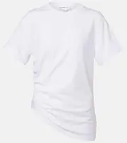 [Victoria Beckham] Victoria Beckham Gathered cotton jersey T-shirt AU 14 white