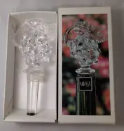 New In Box Mikasa Clear Crystal Bottle Stopper - Fruit Collection Grape Cluster