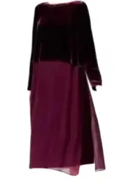 MED $378 NWT EILEEN FISHER RAISINETTE SILK RAYON VELVET 2PCS DUSTER DRESS W/SLIP