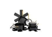 Thyme & Table Signature 12-Piece Cookware Set Non-Stick - Black & Gold