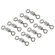 Fishing Barrel Swivels, 100Pcs 17LBS Copper Rolling Terminal Tackle, Black