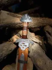 Hand Forged Damascus Steel Viking Sword Battle Ready Medieval Sword +Scabbard