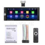 Car Radio Stereo Bluetooth Touch Screen For Apple Carplay W/8LED Camera