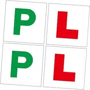4pcs Car Magnets Letter l p Stickers Magnetic Learner Driver Plates Car l Signs