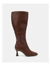 [Novo Shoes] Octavia Wide Boots in Chocolate
