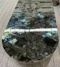 72" x 36" Labradorite Dining Table Top/ Office Desk / Kitchen Counter Top