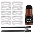 Eyebrow Stamp Shaping Kit Eye Brow Waterpoof Powder-Stencils Definer Makeup Set