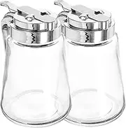 2Pcs Syrup Dispenser Leak Honey Sugar Salad Dressing Container for Home Use for Bar and Kitchen