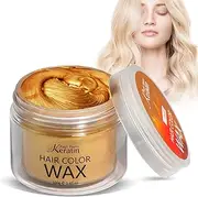 Magic Master Keratin Temporary Hair Color Wax Blonde Golden, Hair Dye Wax,3.4 Fl Oz Natural Washable Temporary Hair Color for Kids Girls Women & Men, Party, Cosplay, Festival & Halloween
