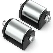 2 Pack Trailer Roller Wheel, 2 Inches Weld on Heavy Duty Steel Caster Roller with Grease Fitting for RV Trailers, Motorhome and 5th Wheels Steel Roller