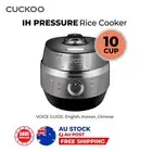 CUCKOO 10-Cup IH Pressure Korea Rice Cooker Warmer Silver-Black (CRP-JHT1010F)
